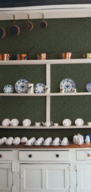 Junia Deep Green – behang met bladeren van Summer Gray