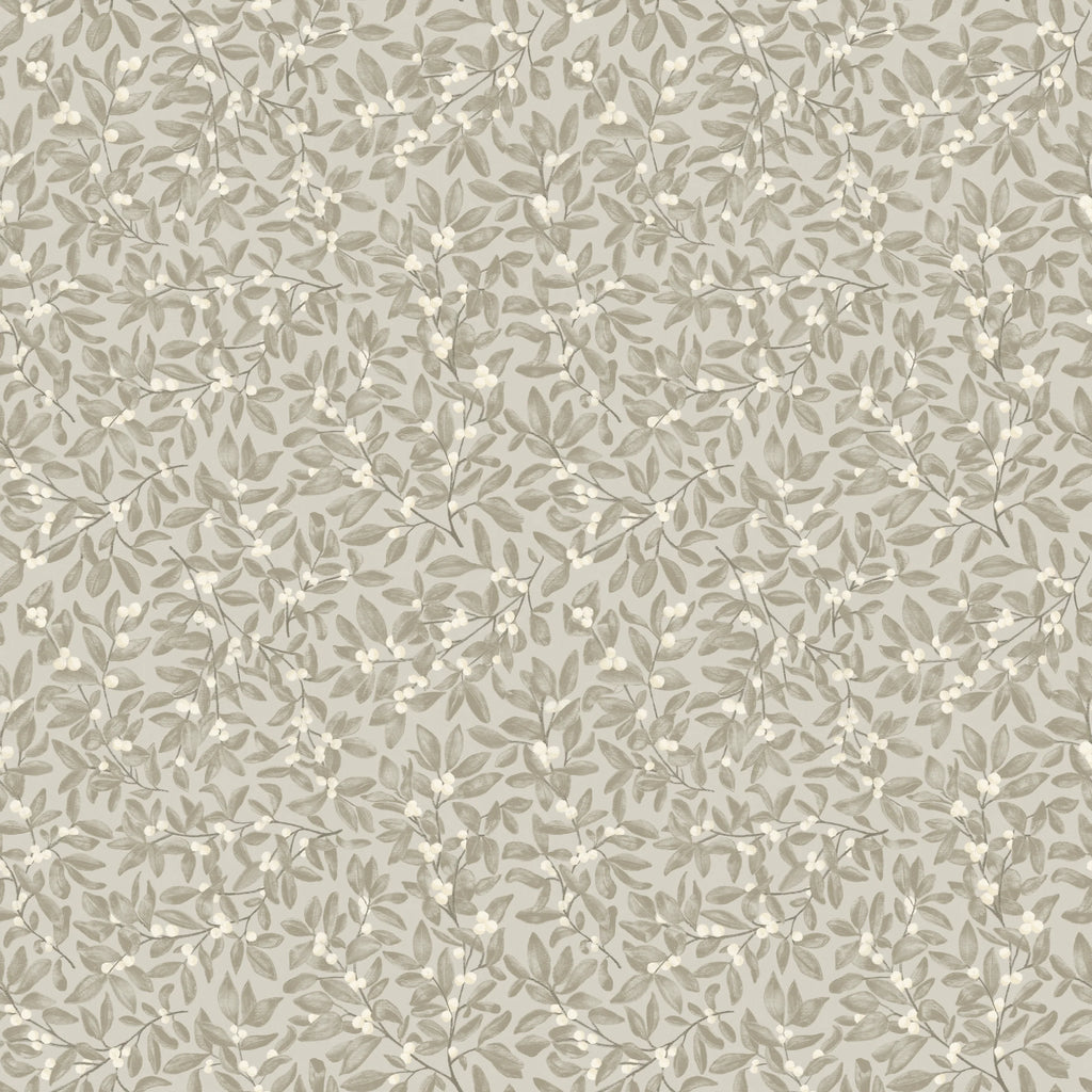 Junia Pale Taupe – behang met bladeren van Summer Gray