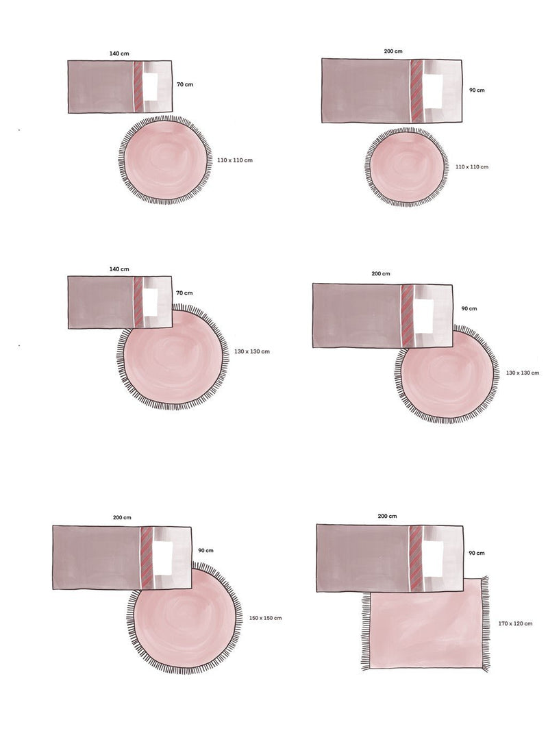 Tapis Petit Vloerkleed Rond - Sara Pink