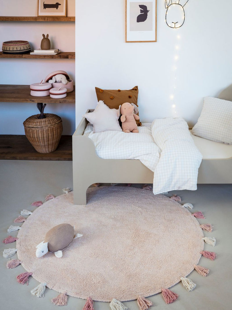 Tapis Petit Vloerkleed Rond - Sara Pink