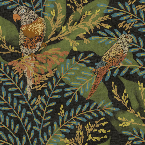 Wallpaper Tres Tintas - Guacamayos Ébano