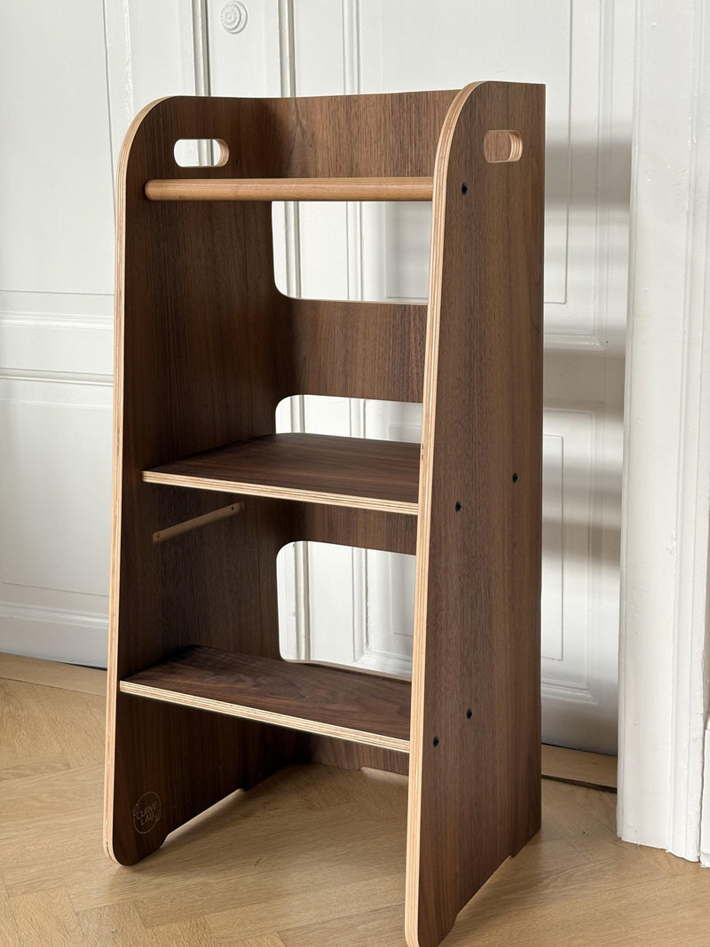 Curve Lab - Montessori Wooden Learning Tower - Walnut