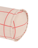 Nobodinoz - Vibes collection - Roll cylinder pillow - Pink Red Grid