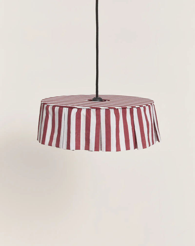 Nobodinoz – Vibes-Kollektion – Lampenschirm Maroon Stripes Durchm. 40 cm