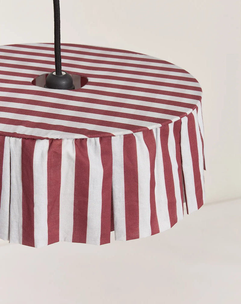 Nobodinoz - Vibes collection - Lampshade Maroon Stripes diam. 40cm