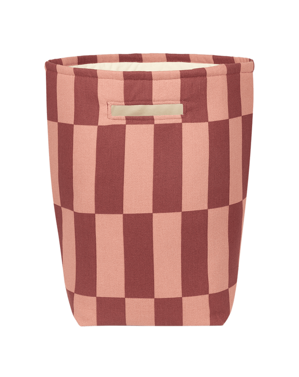 Nobodinoz - Vibes collectie - Storage Basket Maroon Tiles/ Red