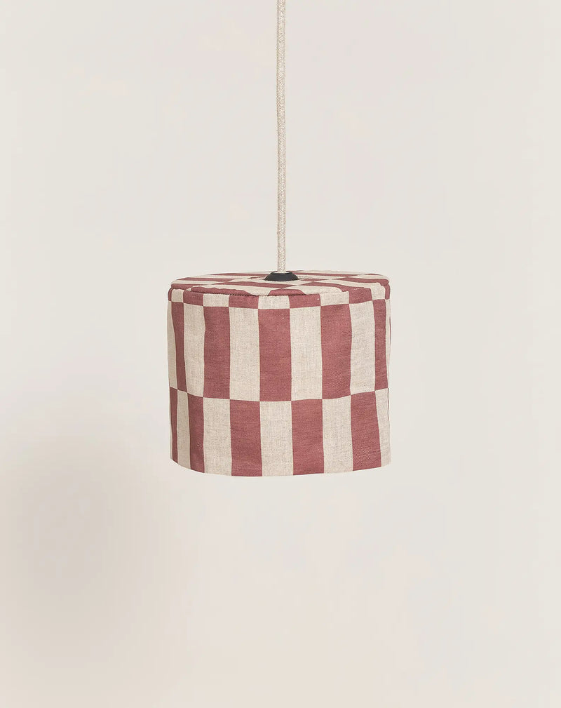 Nobodinoz – Vibes-Kollektion – Lampenschirm, Maroon Tiles, Durchm. 20 cm