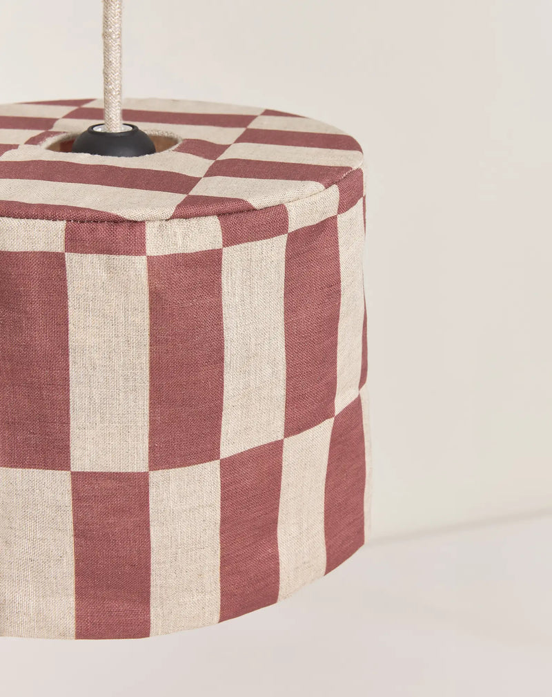 Nobodinoz - Vibes collection - Lampshade Maroon Tiles diam. 20cm