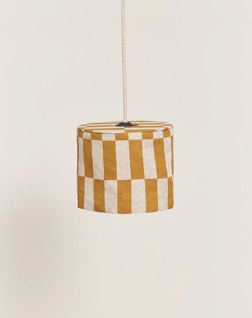 Nobodinoz - Vibes collectie - Lampenkap Mustard Tiles diam. 20cm