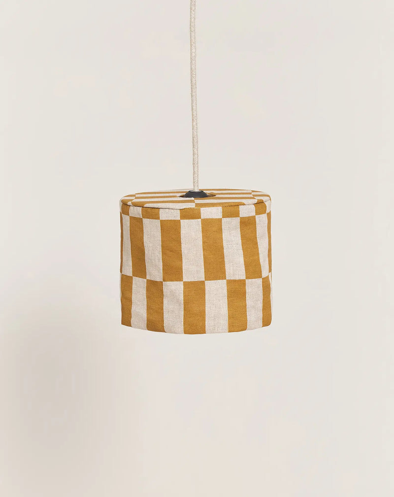 Nobodinoz - Vibes collection - Lampshade Mustard Tiles diam. 20cm