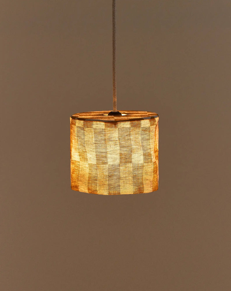 Nobodinoz - Vibes collection - Lampshade Mustard Tiles diam. 20cm