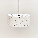 Lampenkap met zwarte stippen van linnen, Nobodinoz Vibes, hanglamp kinderkamer