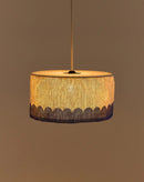 Nobodinoz Leinen-Lampenschirm Blau Ø40 – Leinen-Hängelampe für Kinderzimmer (Vibes-Kollektion)