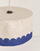 Nobodinoz Leinen-Lampenschirm Blau Ø40 – Leinen-Hängelampe für Kinderzimmer (Vibes-Kollektion)