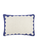 Nobodinoz - Vibes collectie - Linnen Rechthoekig kussen met Blauw - 45 x 30 cm L