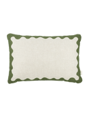 Nobodinoz - Vibes collection - Linen rectangular cushion with green - 45 x 30 cm L
