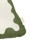 Nobodinoz - Vibes collection - Linen rectangular cushion with green - 45 x 30 cm L