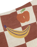 Nobodinoz - Vibes collection - Linen Maroon Fruit pillow - 33 x 22 cm S