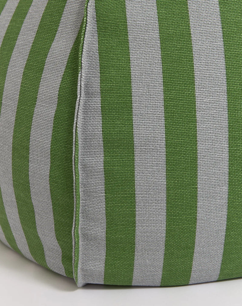 Nobodinoz - Vibes collectie - Ronde Zitzak - Green/Blue stripes