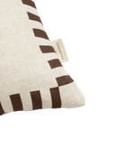 Nobodinoz - Vibes collection - Linen square Charcoal cushion with horse - 40 x 40 cm