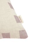 Nobodinoz - Vibes collection - Linen square lilac cushion with flowers - 40 x 40 cm