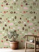 Wallpaper Meet Me at the Wall - Village Olive - Lotte Dirks