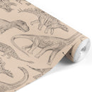 Pastelowe Love Behang Dino's - Beige