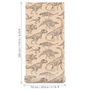 Pastelowe Love Behang Dino's - Beige