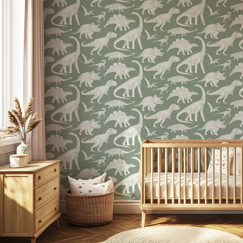 Pastelowe Love Wallpaper Dino's - Matcha