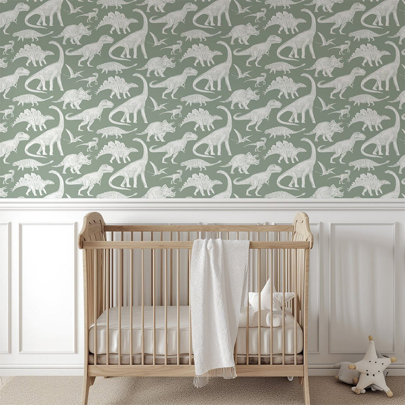 Pastelowe Love Wallpaper Dino's - Matcha