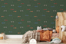 Children's wallpaper, vintage race cars non-woven wallpapers for kids