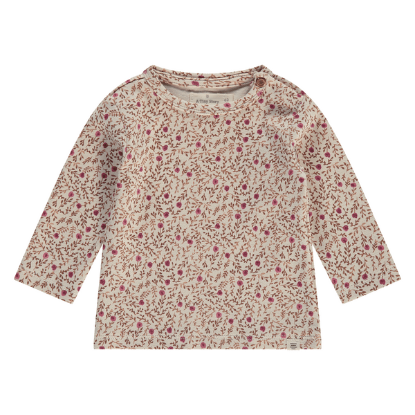 A Tiny Story - Baby t-shirt long sleeve - Flowers pearl