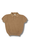 Two You Label Richie Knitted Polo Shortsleeve Honey voor jongens. Te koop bij Kidsbarn.