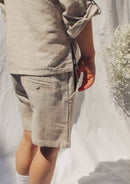 Two You Label Sammy linen zomer short beach voor jongens. Te koop bij Kidsbarn.