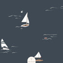 Behangstaal Atelier Florentine - Zeilbootjes Blauw