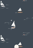 Wallpaper Atelier Florentine - Sailing boats Blue