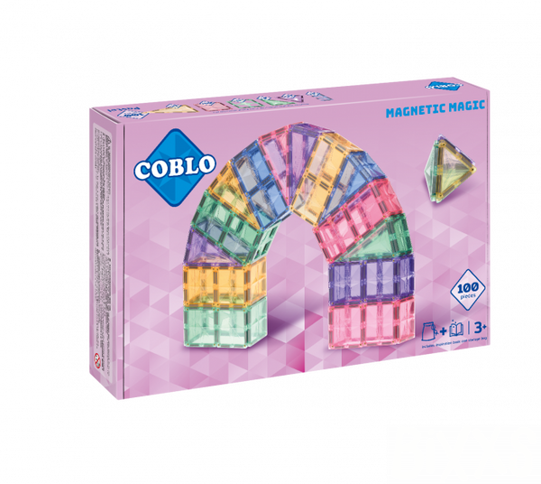 Coblo set magnetisch speelgoed pastel 100stuks