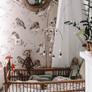 Dekornik behang voor kinderkamer vogels beige