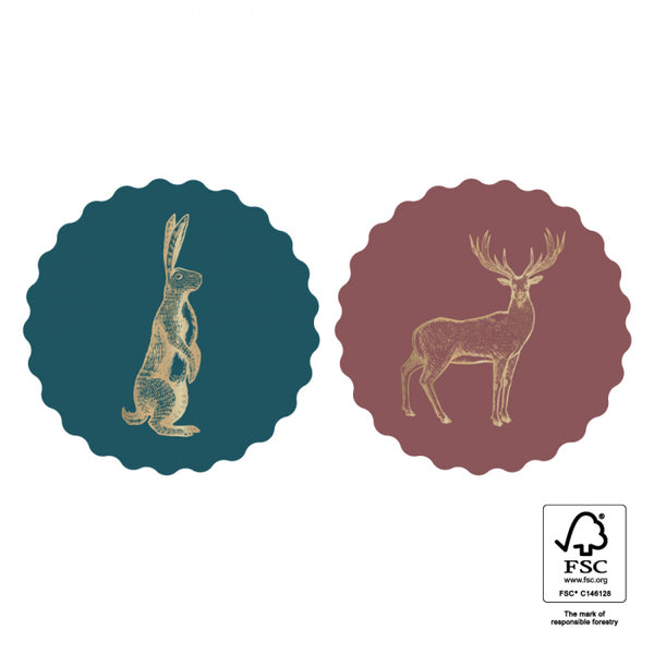 HOP House of Products Cadeau stickers Deer Hare goud