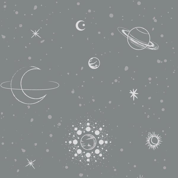 Wallpaper sample Little Amour Space Stars - Blue