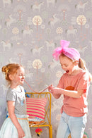 Majvillan unicorn behang voor de kinderkamer lila meisjes 