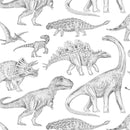 Tapete Pastelowe Love Dinos - Weiß