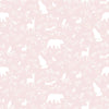 Pastelowe Love behang voor de kinderkamer forest animals bosdieren roze