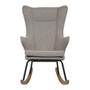 Quax Schommelstoel Rocking Adult Chair De Luxe - Sand Grey