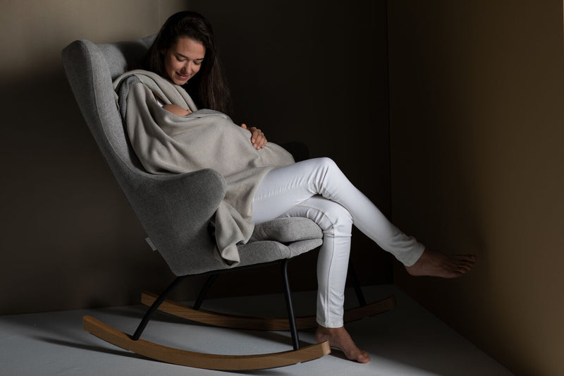 Quax Schommelstoel Rocking Adult Chair De Luxe - Sand Grey