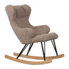 Quax schommelstoel voor kinderen in teddy stof stone