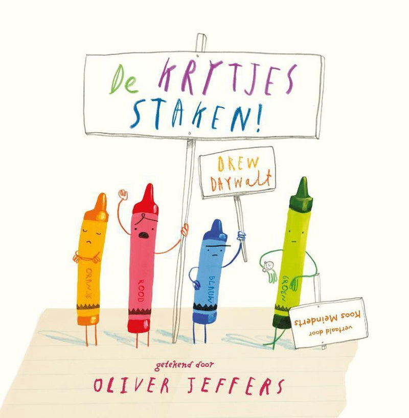 De krijtjes staken Kinderboek van Oliver Jeffers