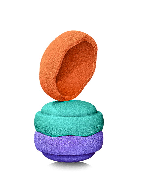 Stapelstein stapelstenen regenboog secundaire kleuren  3 stuks